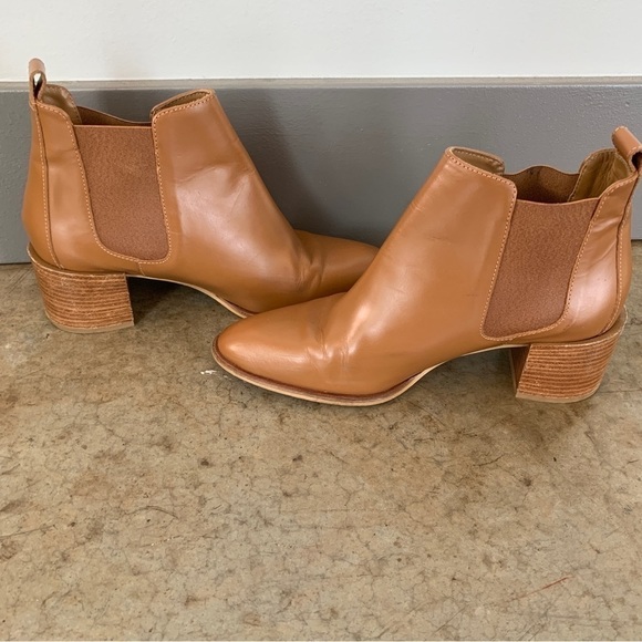 Everlane The Heel Boot Cognac Colored Booties Size 7 - Picture 5 of 11